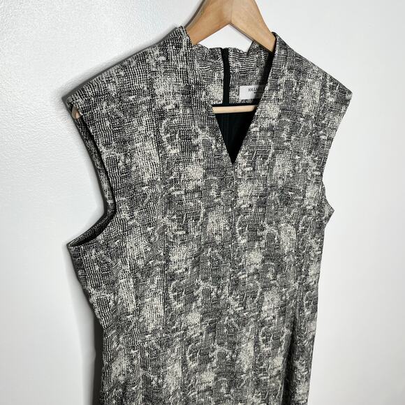 MM. LaFleur Womens The Aditi Dress 12 Black Cream Crackle Workwear Business - Picture 5 of 11